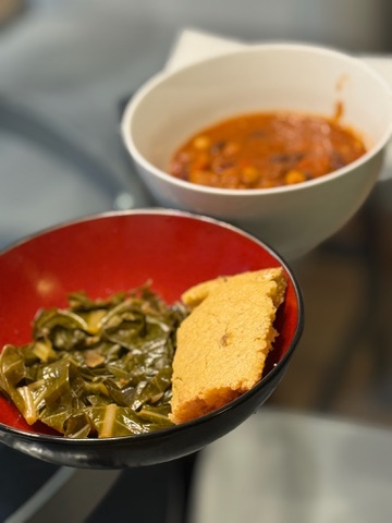 A plated food close-up from the kitchen side of the show